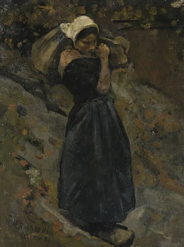 A Peasant Woman carrying a Sack — Richard Nicolaüs Roland Holst