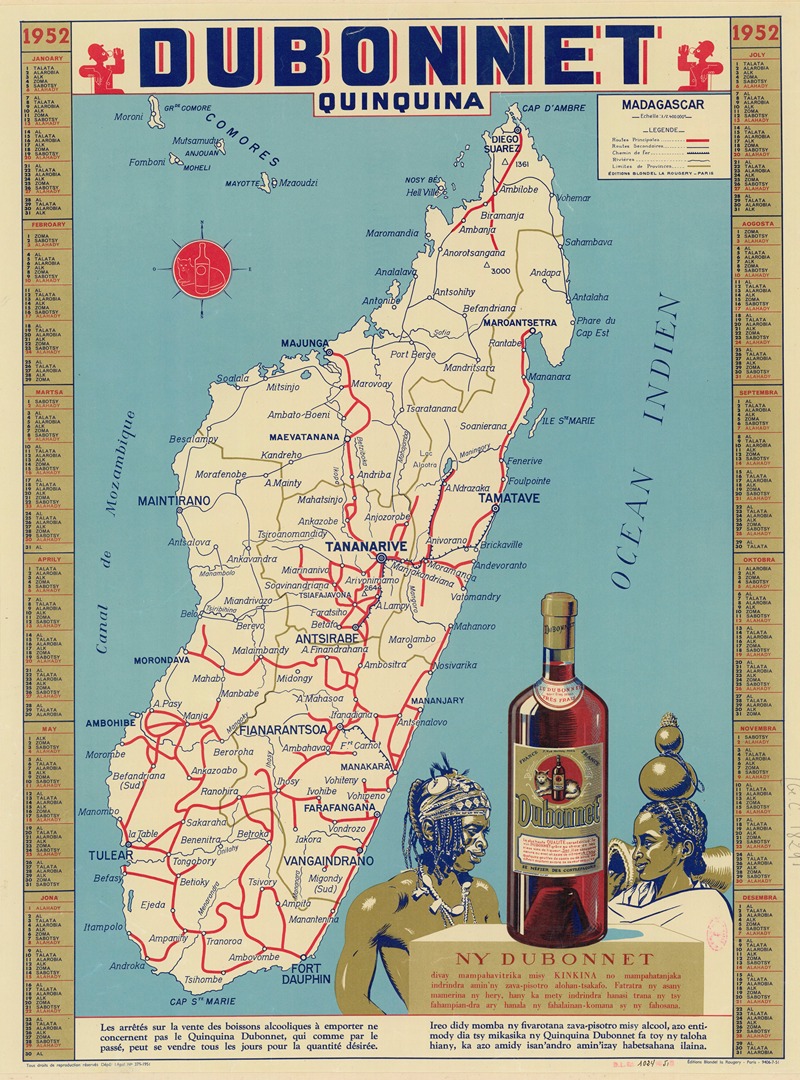 Dubonnet. Quinquina. Madagascar — Blondel la Rougery