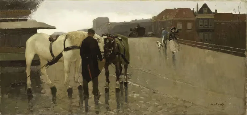 Мост через Wagenbrug в Гааге by Виллем де Зварт, 1885 - 1895 — digital art print download