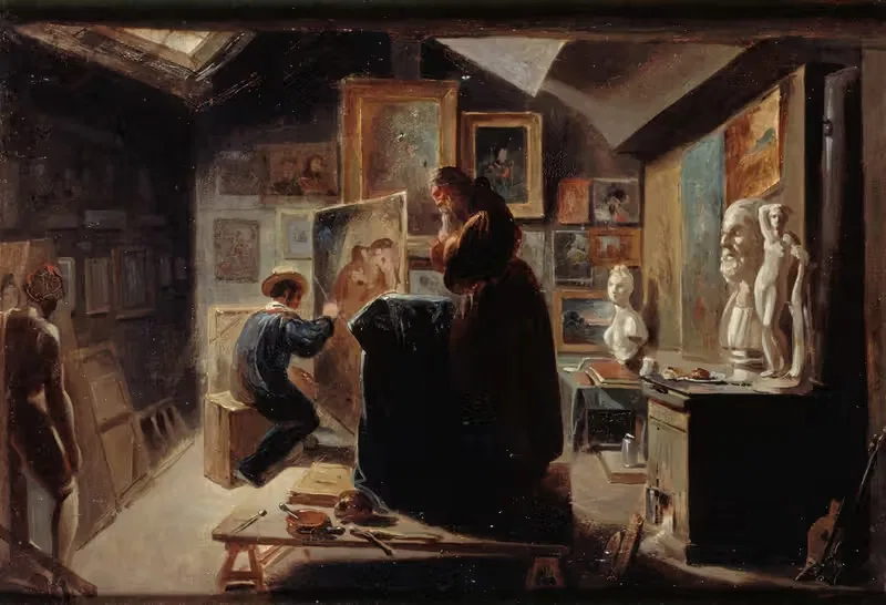La pose du modèle — Achille Devéria