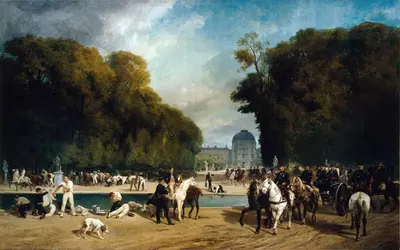 Артиллерия, расположенная в саду Тюильри (конец сентября 1870) by Альфред Декен, 1871 — digital art print download
