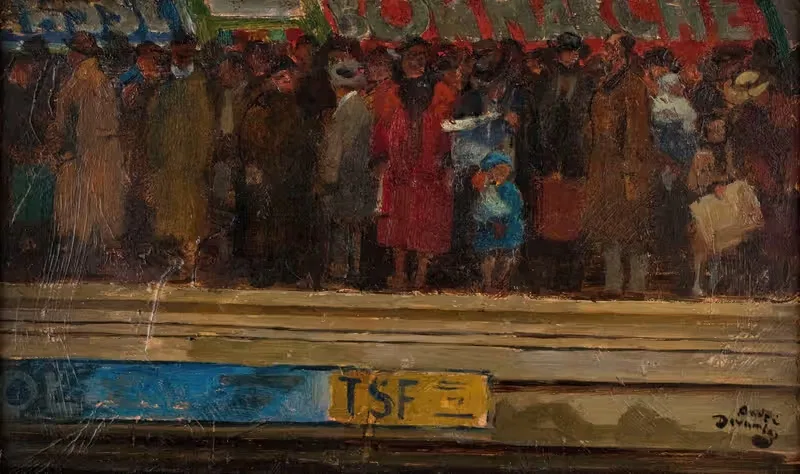 Час пик в метро by Андре Виктор Эдуар Девамбез, 1920 — digital art print download