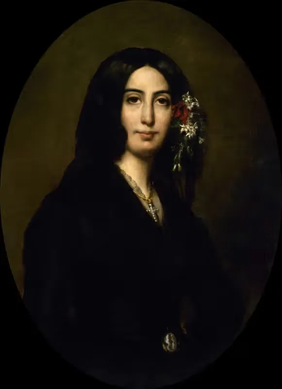Портрет Жорж Санд by Огюст Шарпантье, 1837-1839 — digital art print download