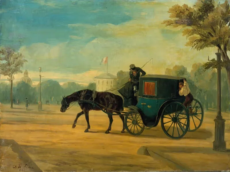 Фиакр by Шарль де Луна, 1845 — digital art print download
