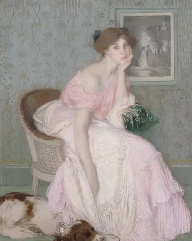 Портрет мисс Эллы Кармайкл by Эдмон Франсуа Аман-Жан, 1906 — digital art print download