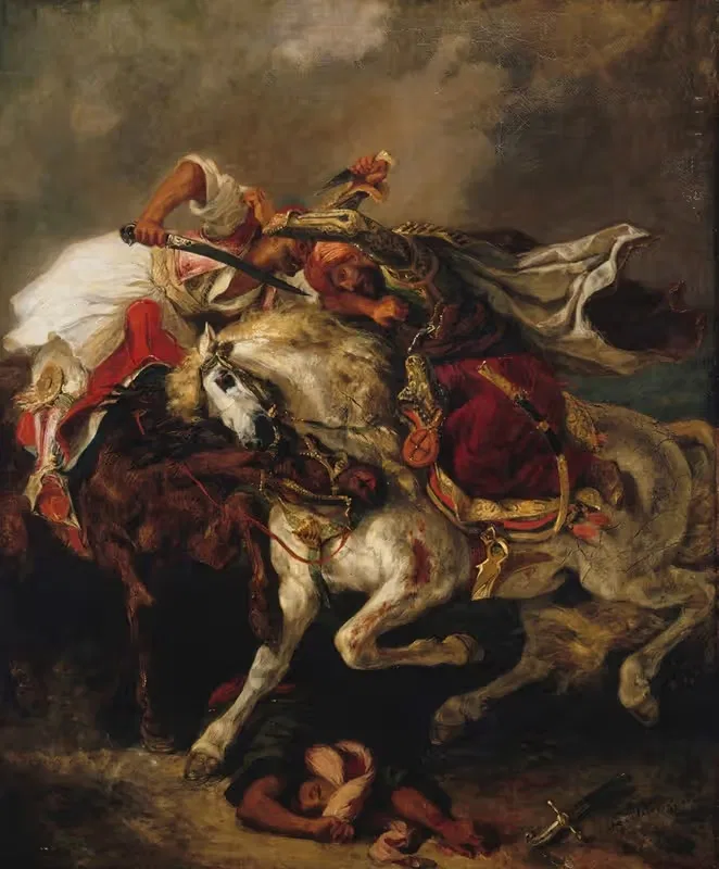 Le Combat du Giaour et du Pacha by Eugène Delacroix, 1835 — digital art print download