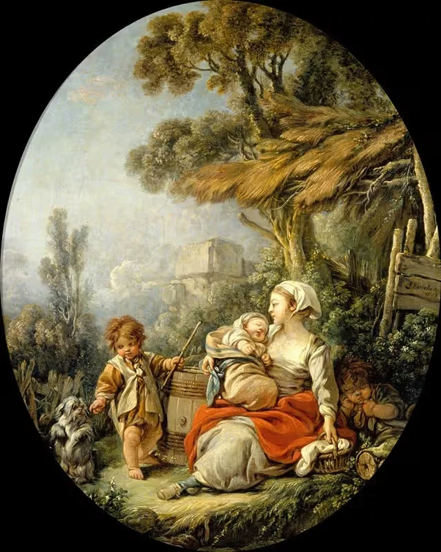 Счастливая мать by Франсуа Буше, 1758 — digital art print download