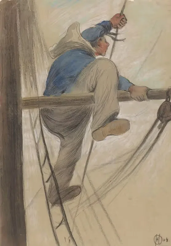 Матрос в такелажах by Герман Хейенброк, 1904 — digital art print download