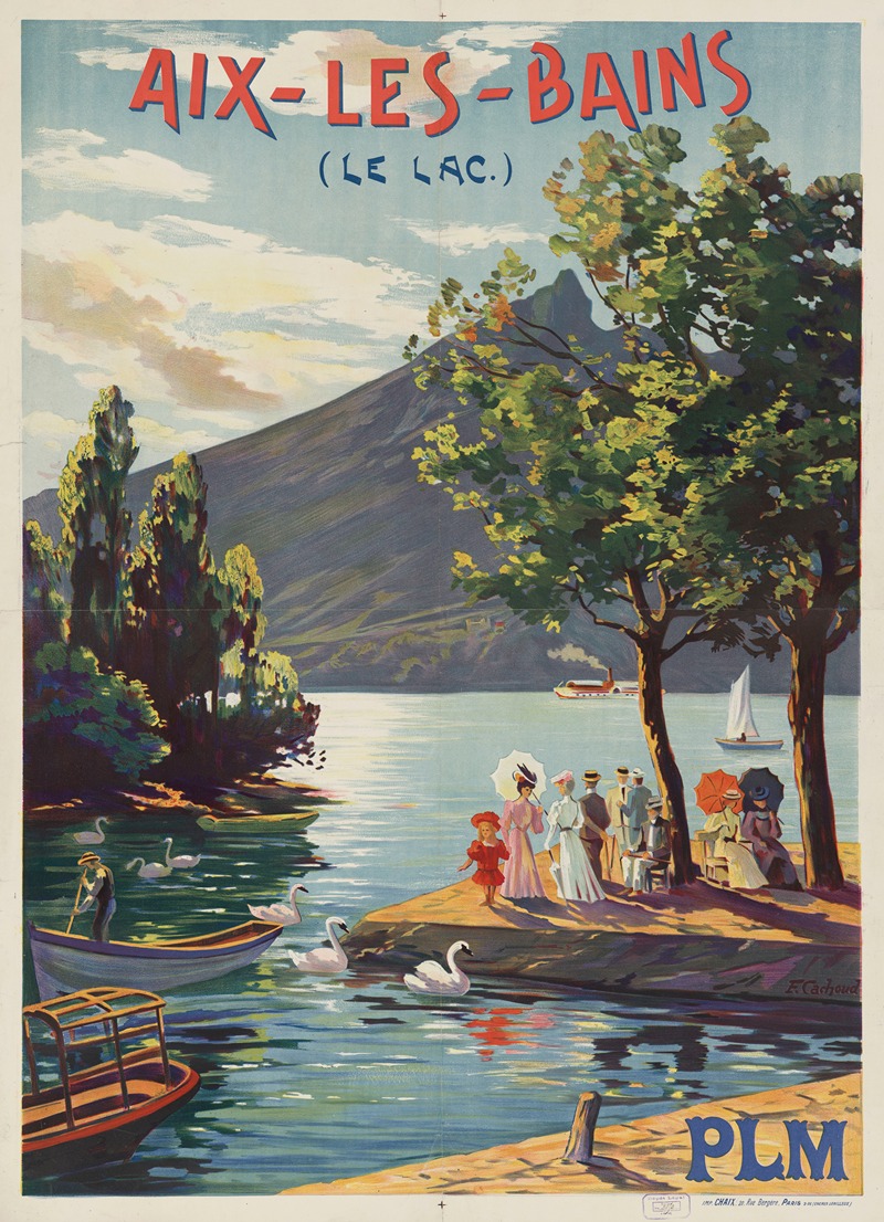 Aix-les-Bains (le lac) by Франсуа Кашуд, 1906 — digital art print download