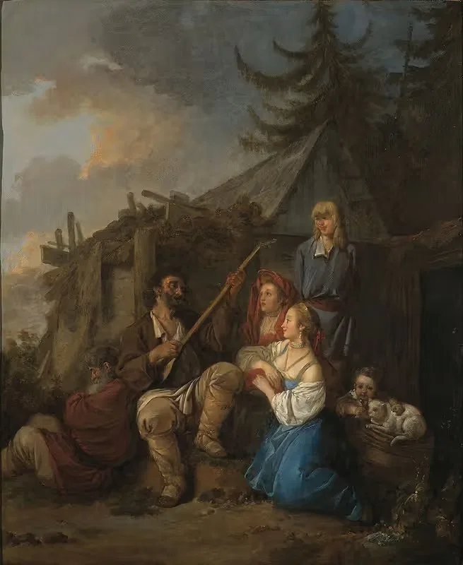 Игрок на балалайке by Жан-Батист Лё Пренс, 1764 — digital art print download