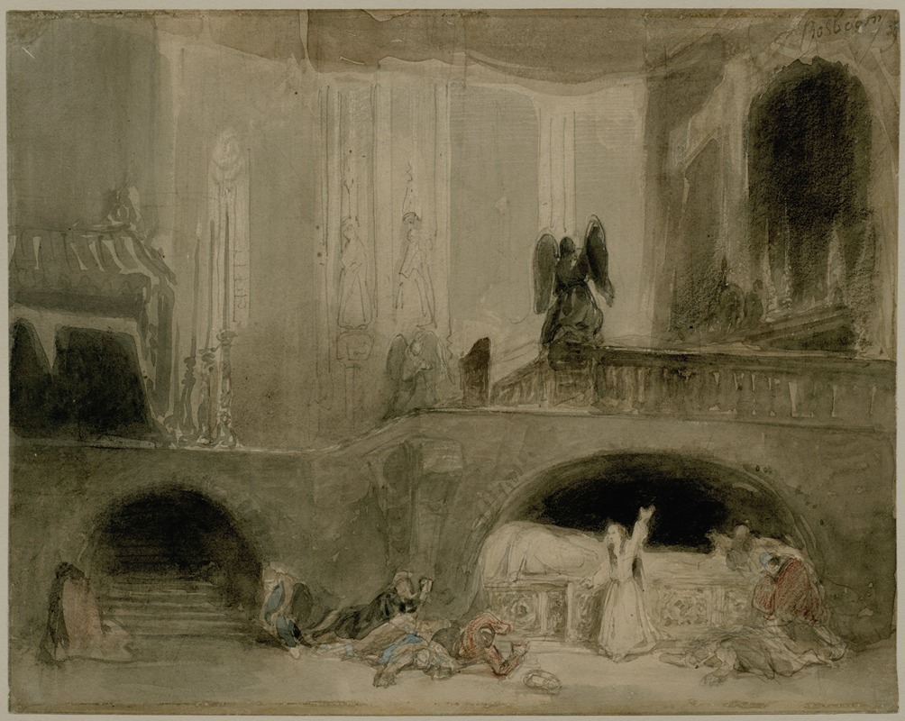Scène uit de opera Guido et Ginevra — Johannes Bosboom