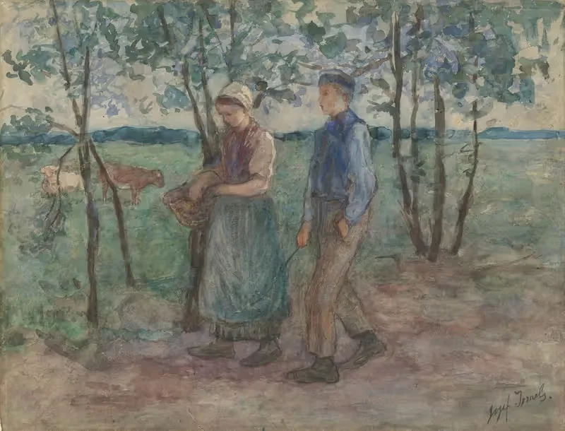 На ухаживаниях by Йозеф Исраэльс, 1834 - 1911 — digital art print download