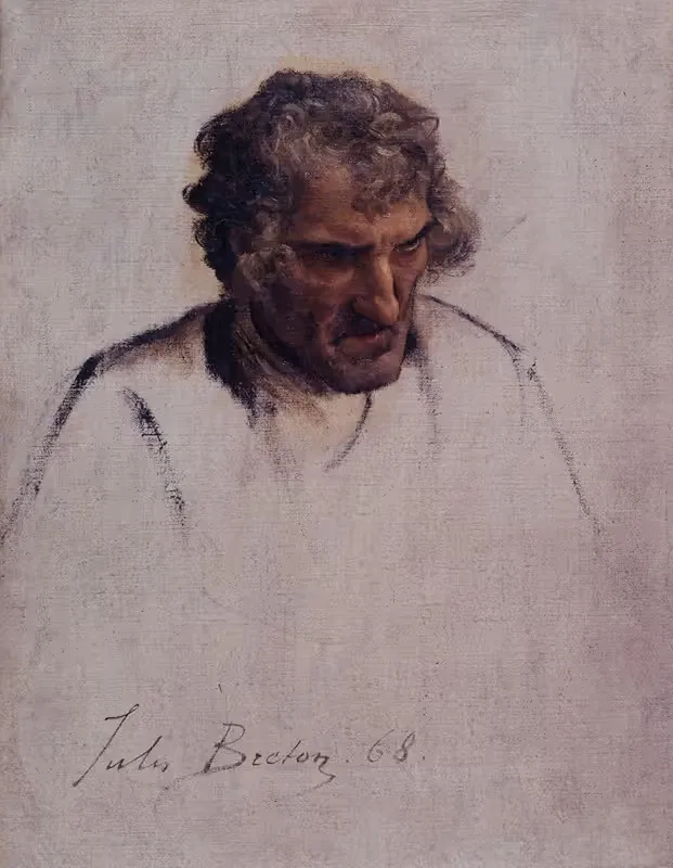 Tête de Breton, étude pour le Pardon — Jules Breton