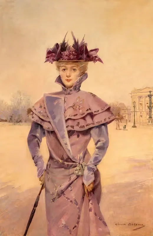 Elégante place de la Concorde by Louise Abbéma, 1894 — digital art print download