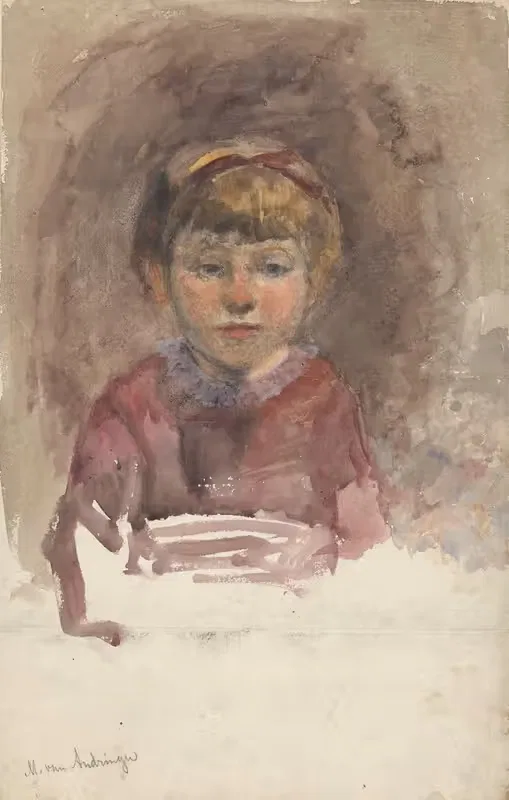 Портрет ребенка, анфас by Мартинус ван Андринга, 1874 - 1918 — digital art print download