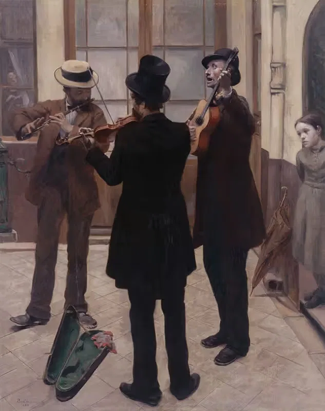 The musicians by Paul-Albert Bartholomé, 1883 — digital art print download
