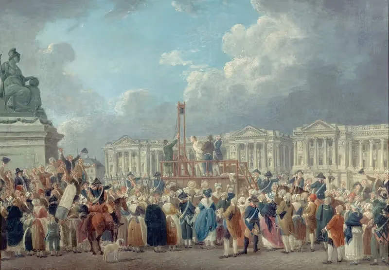 Une exécution capitale, place de la Révolution by Pierre-Antoine Demachy, 1793 — digital art print download