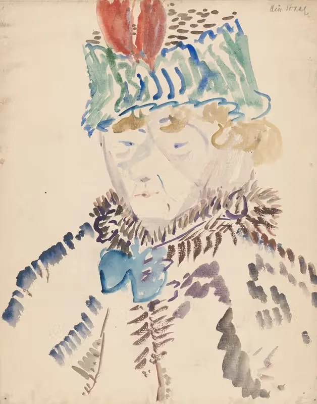 Женщина в меховом воротнике и шапке by Вилельмус Иоганнес Стенхофф, 1873 - 1932 — digital art print download