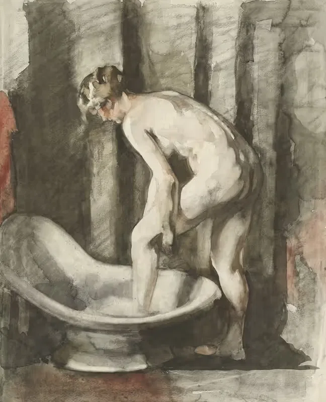Обнаженная женщина, входящая в ванну by Виллем Витсен, 1870 - 1923 — digital art print download
