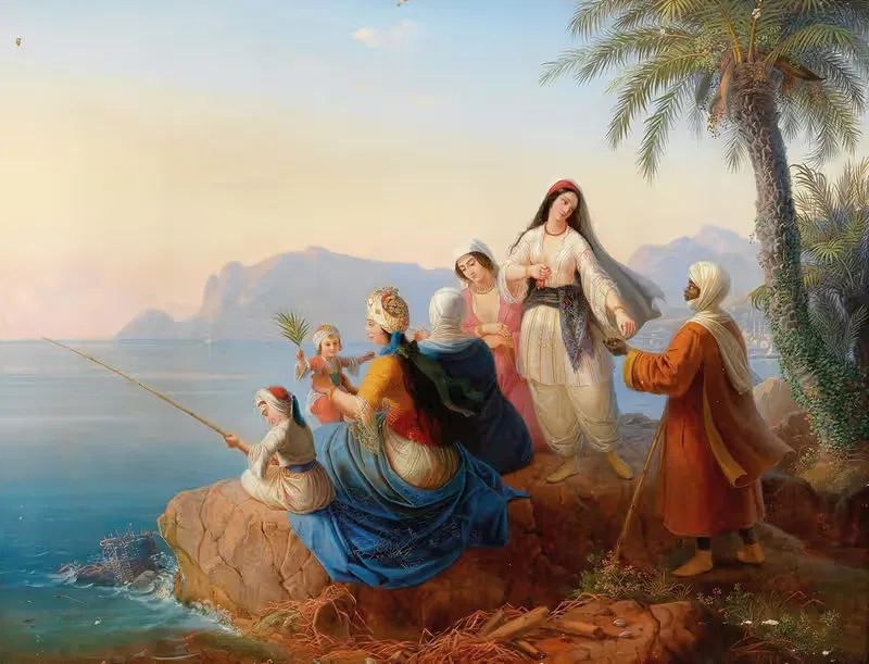 Летняя экскурсия к морю by Карл фон Гесс, 1840 — digital art print download