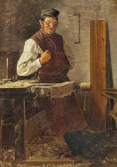 Деревенский плотник. Этюд by Кристиан Тёрреструп, 1878 — digital art print download