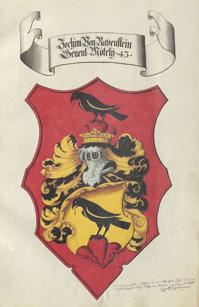 Aus; Ms. 300, Seite 68r by Johann Ulrich Fitzi, 1818-1824 — digital art print download