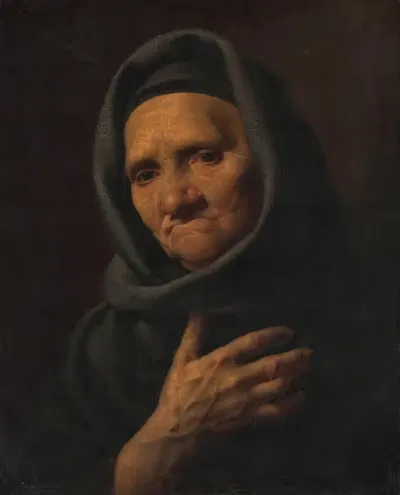 Portrait de vieille femme by Féodor Pétrovitch Tchoumakoff — digital art print download