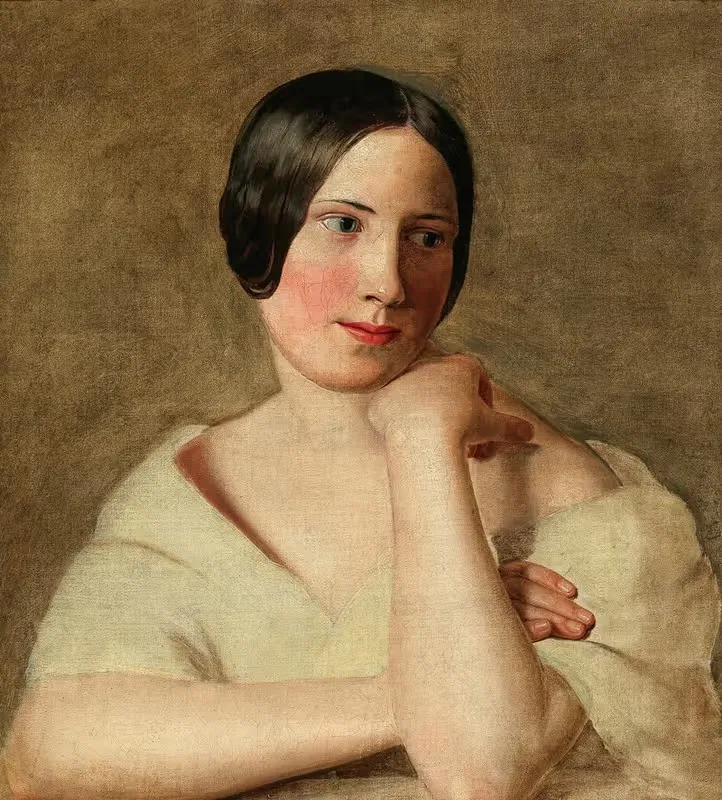 A Girl with Propped Up Arms — Ferdinand Georg Waldmüller