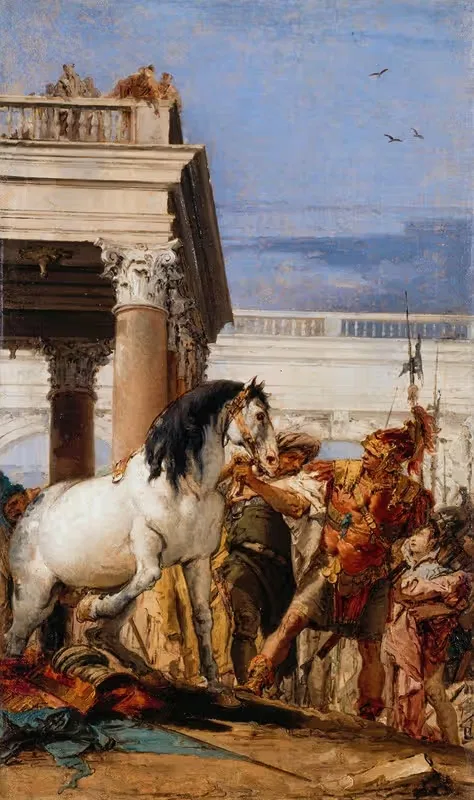 Александр и Буцефал by Джованни Баттиста Тьеполо, 1757-1760 — digital art print download