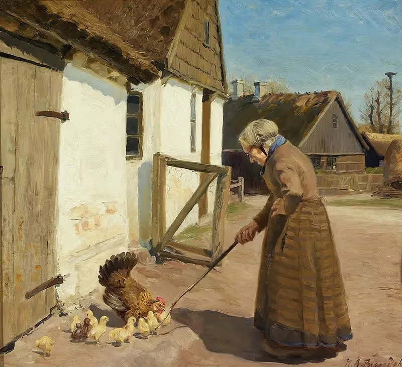 Курица с цыплятами — Ханс Андерсен Брендекильде