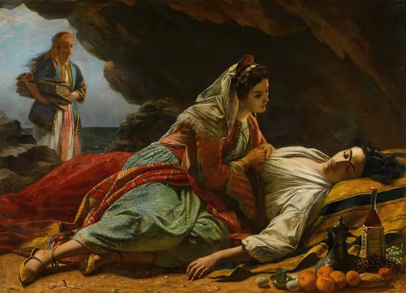 Хайди и Дон Жуан by Генри Нельсон О'Нил, 1870 — digital art print download