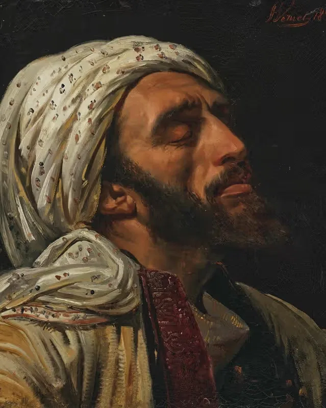 Portrait of an Arab man — Horace Vernet