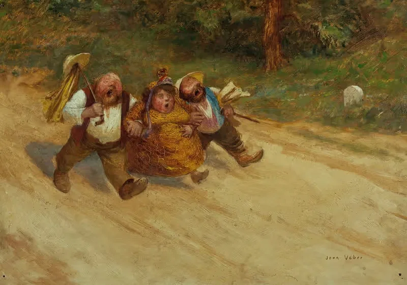 Трое хороших друзей by Жан Вебер, 1902 — digital art print download