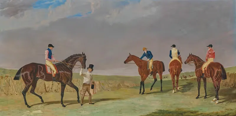 Подготовка к Золотому кубку Донкастера by Джон Фредерик Херринг-старший, 1825 — digital art print download