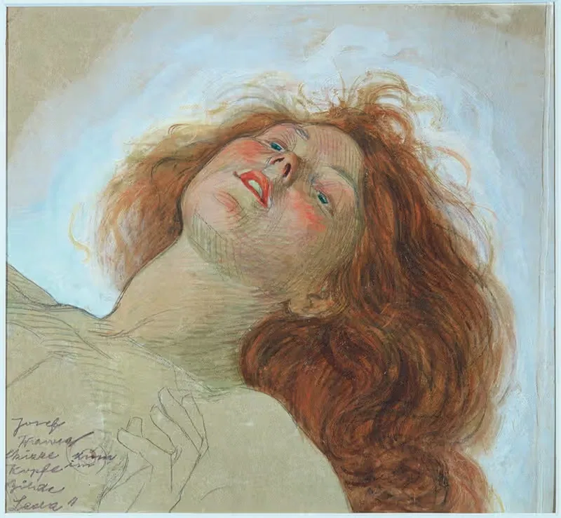 Skizze zum Kopf der Leda — Josef Wawra