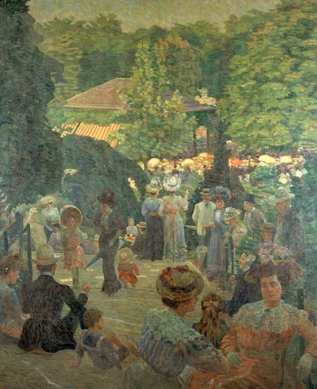 Парк Монтсурис by Людовик Валле, 1900 — digital art print download
