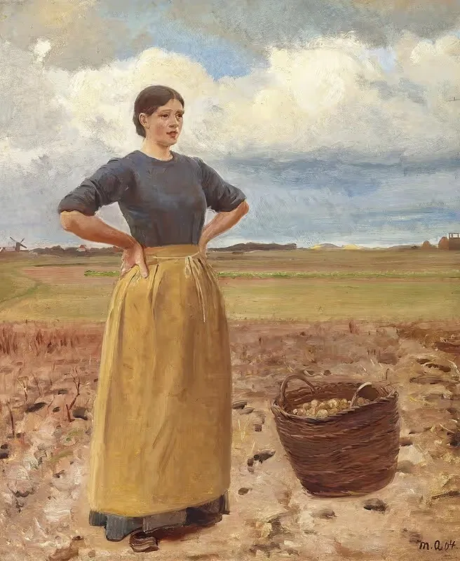 Молодая девушка by Майкл Анчер, 1904 — digital art print download