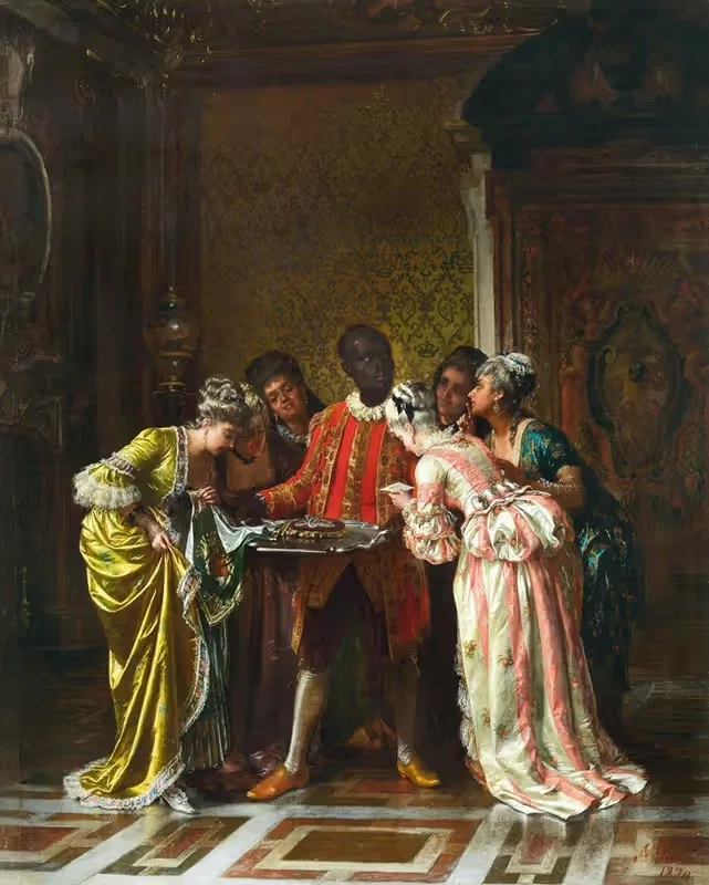 Жемчужное ожерелье by Никола Санези, 1874 — digital art print download