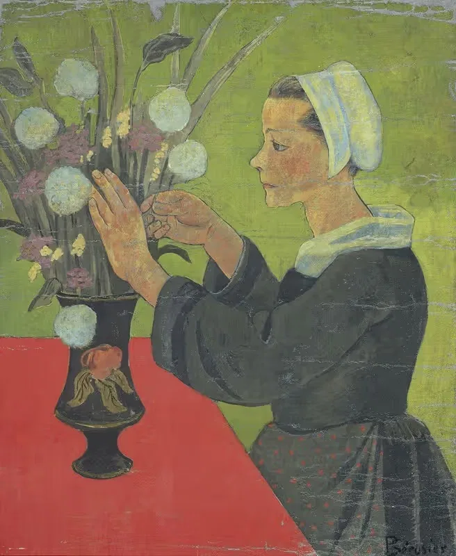 Bretonne au bouquet (Huelgoat) — Paul Sérusier