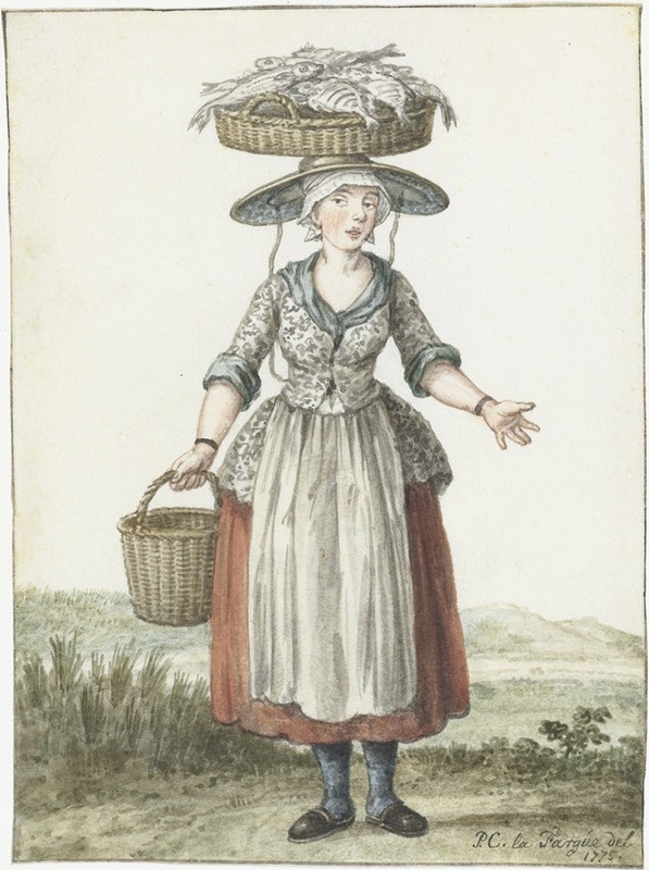 Рыбачка из Шевенингена by Паулюс Константин ла Фарг, 1775 — digital art print download