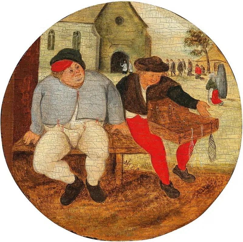 The Fat Peasant and the Merchant — Pieter Brueghel The Younger