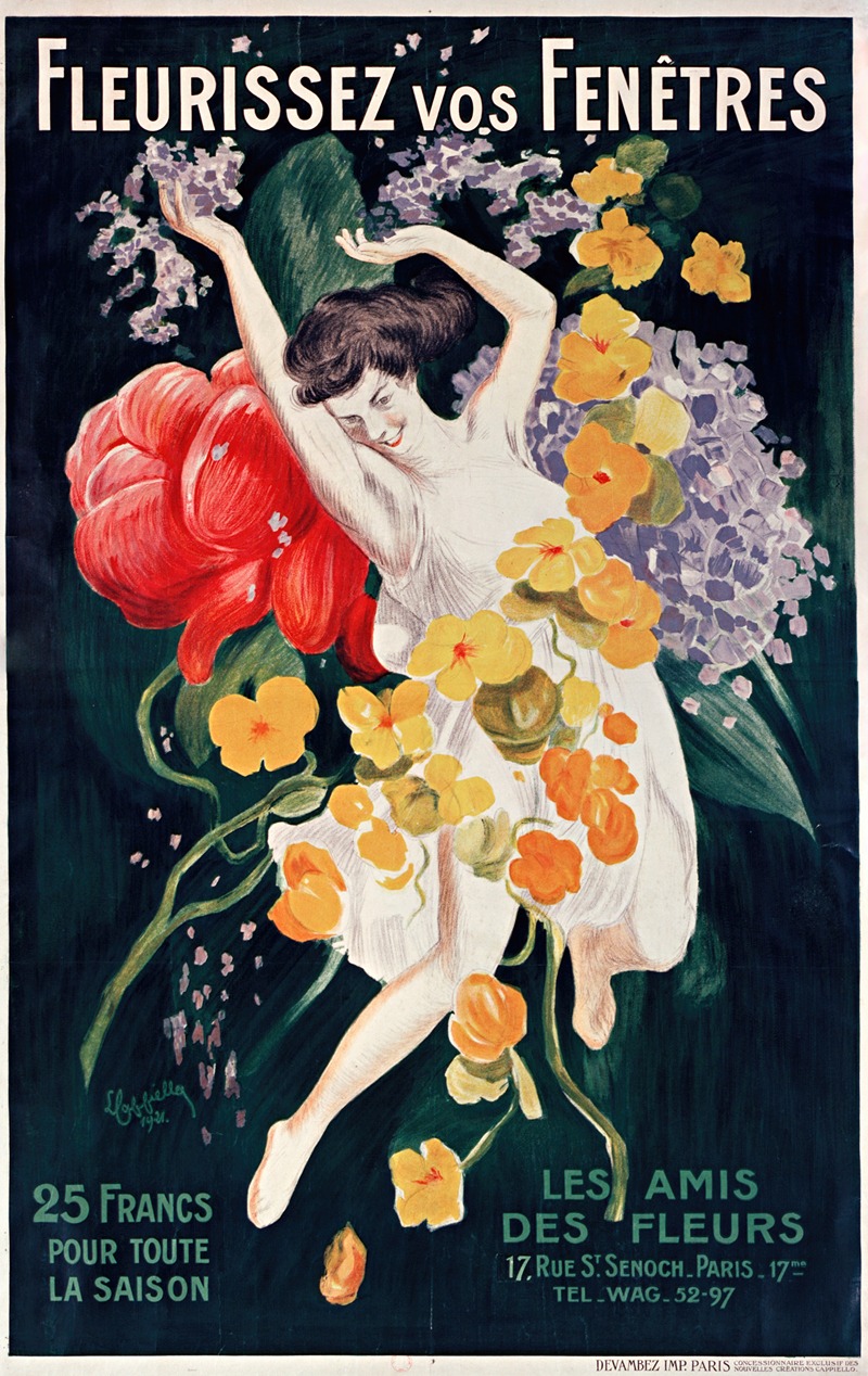 Fleurissez vos fenêtres by Леонетто Каппьелло, 1921 — digital art print download