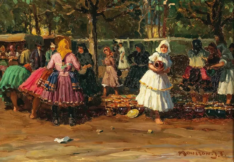 На рынке керамики by Йозеф Теодор Муссон — digital art print download