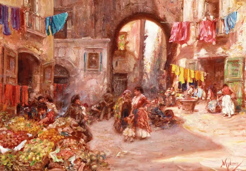 На рынке by Винченцо Мильяро — digital art print download