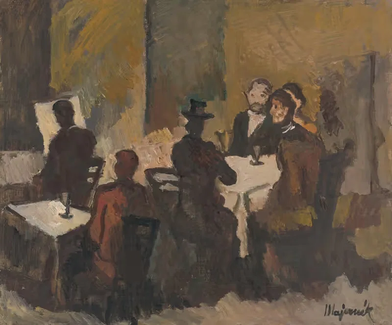 Company in a Coffee Shop — Cyprián Majerník