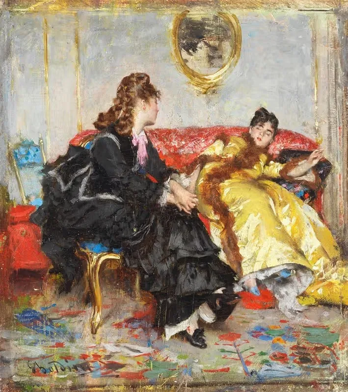 Due signore sedute in un interno — Giovanni Boldini