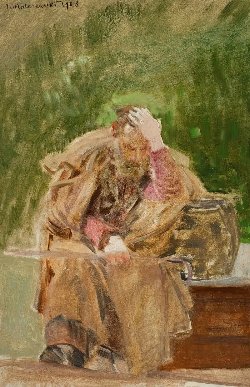 Старик у водяного колодца by Яцек Мальчевский, 1903 — digital art print download