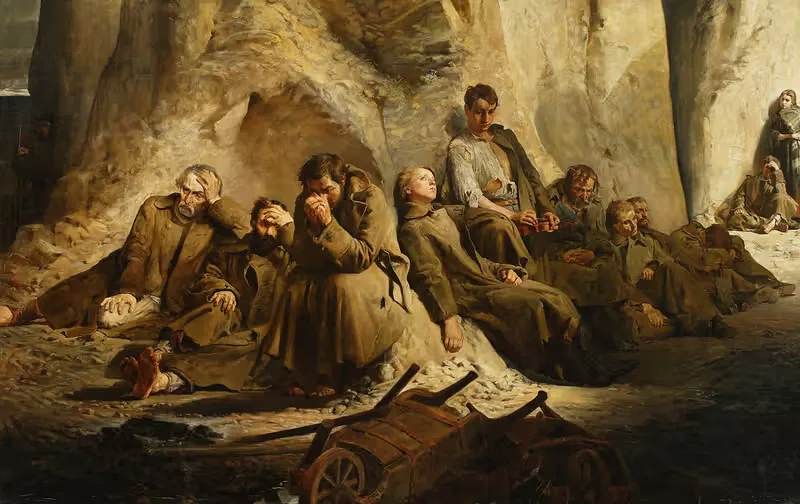 Sunday at the mine (Rest at the mine) — Jacek Malczewski