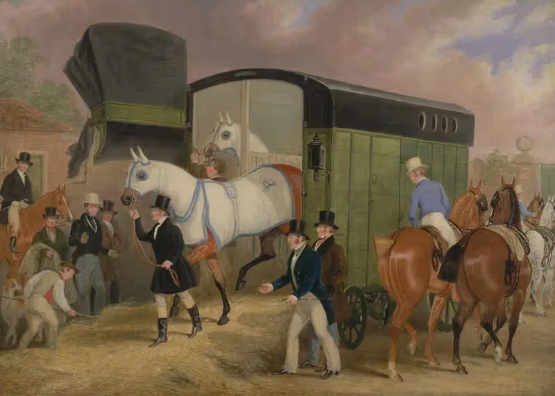 Питомцы Дерби; Прибытие by Джеймс Поллард, 1840 - 1842 — digital art print download