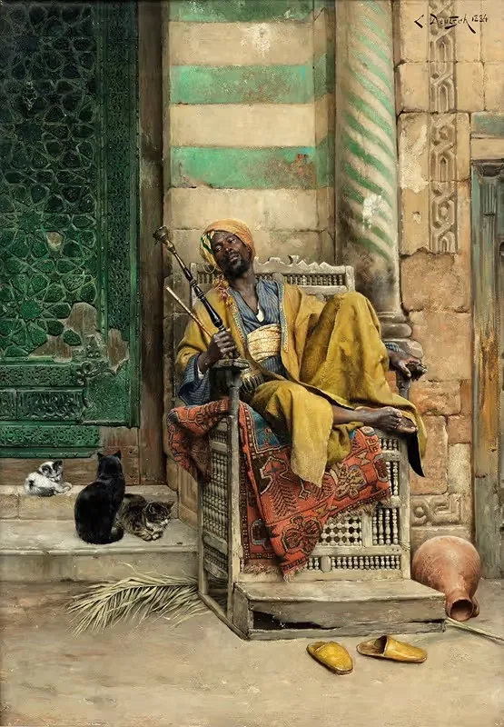 Курильщик Гоза by Людвиг Дойч, 1884 — digital art print download